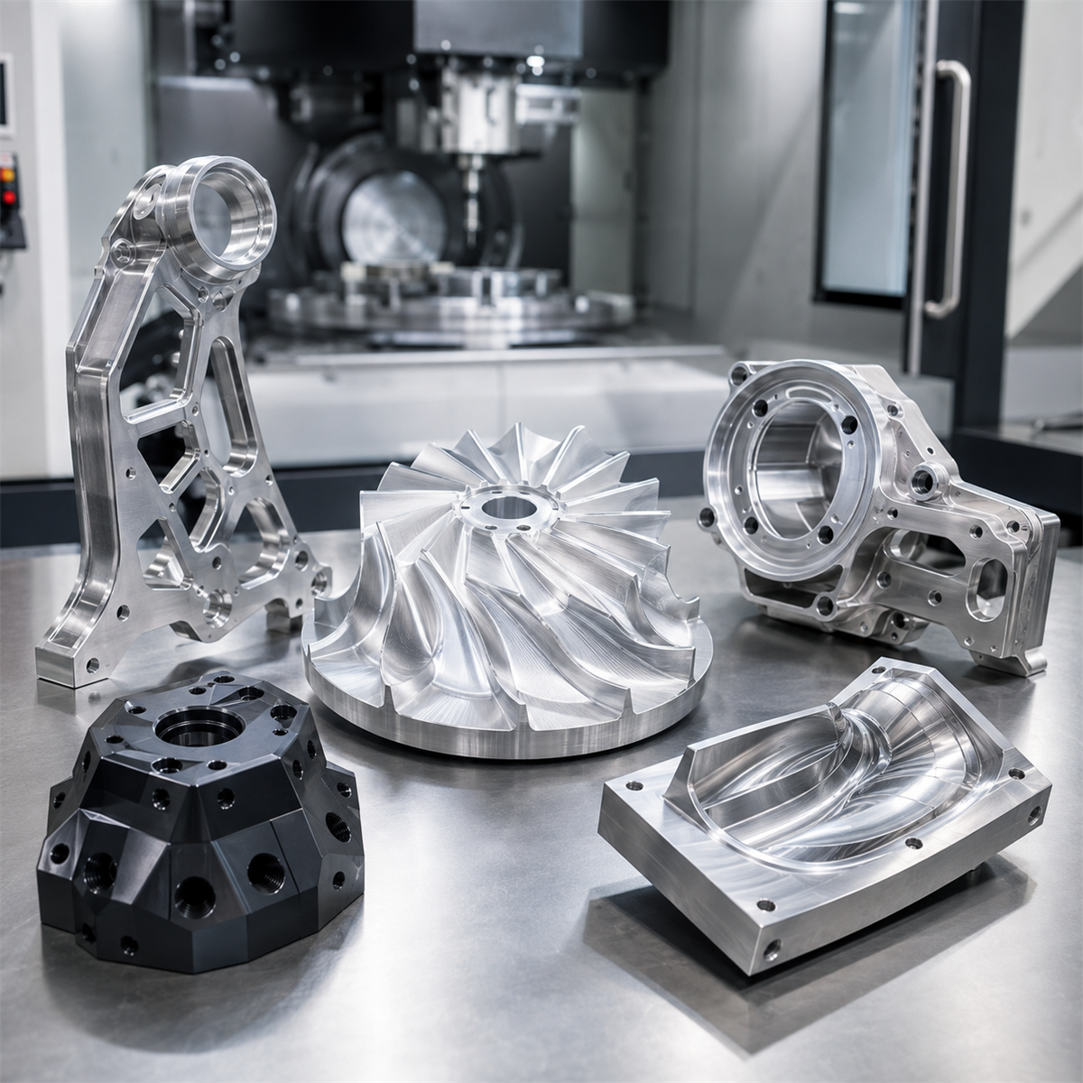 Complex finished 5-axis machined parts