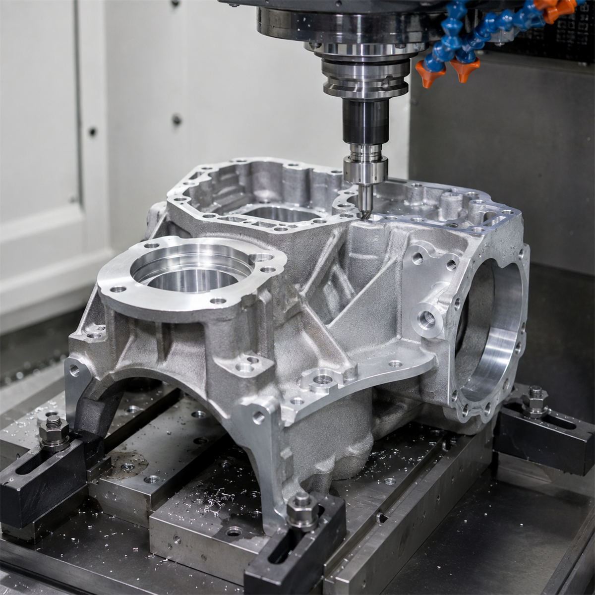 Post-casting CNC machining visual